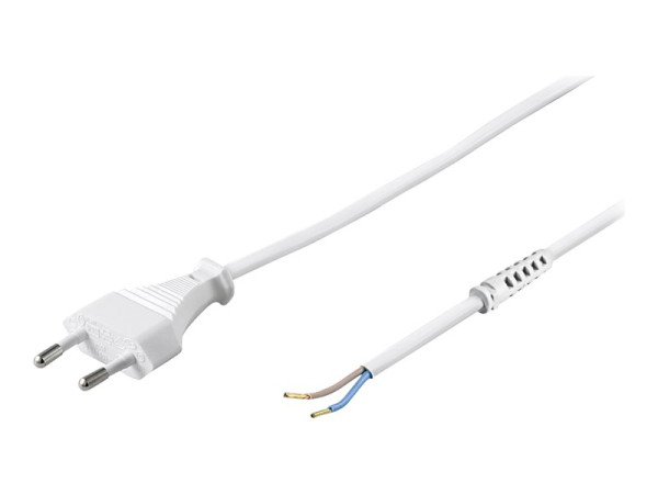 Goobay NK 105 K W-150 1.5m WEISS Netzkabel Eurostecker>