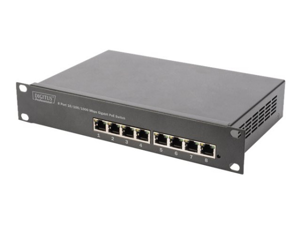 Digitus DN-95317 für 10" PoE/GE/UNM/08 | 8x PoE+,