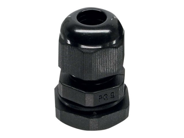 InLine® Kabeldurchführung Nylon IP68 3,5-6mm, schwarz, 10