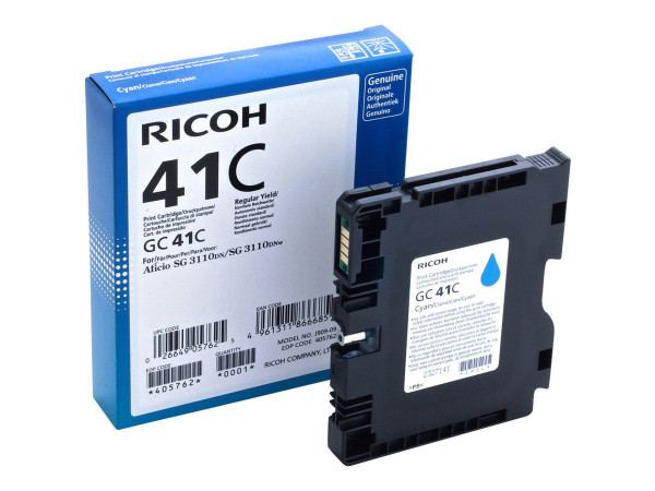 Ricoh Gel cyan GC-41C, Tinte Tinte Cyan 2200 Blatt