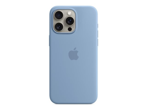 Apple Silikon Case mit MagSafe (hellblau, iPhone 15 Pro