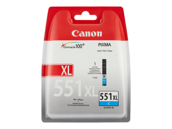 Canon 6444B001|CLI-551C XL Tintenpatrone cyan 11 ml