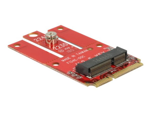 DeLOCK Adapter Mini PCIe>M.2 Key E Slot USB 2.0