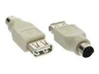 InLine USB PS/2 Adapter, USB Buchse A auf PS/2 Stecker