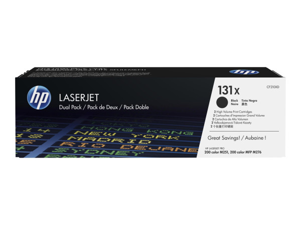 Toner HP 131X black 2er pack CE210XD