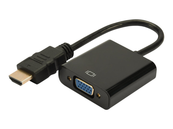 Digitus Konverter HDMI A -> VGA schwarz Zum