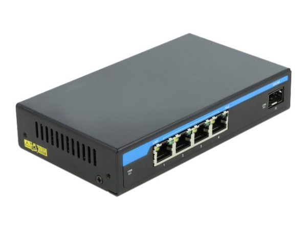 DeLOCK Giga Ethernet Switch 4P PoE 1SFP | 87765