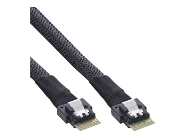 Inline Slim SAS Kabel SFF-8654 zu SFF-8654, 0,5m, 24GB/s