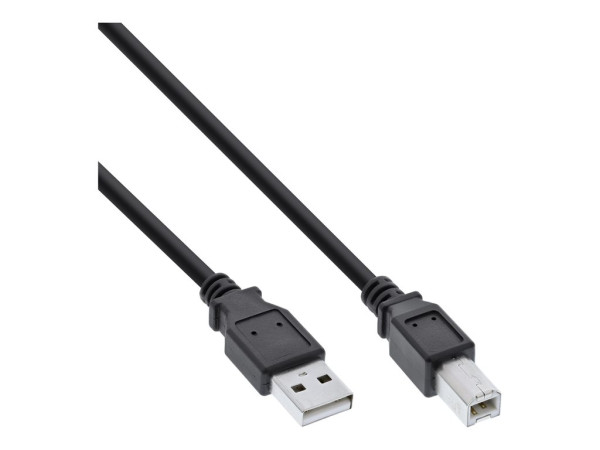 InLine® USB 2.0 Kabel, A an B, schwarz, 5m