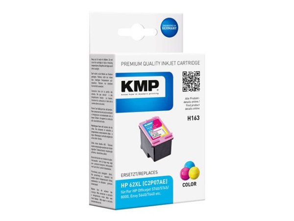 Patrone KMP für HP 62XL color 11,5ml kompatibel