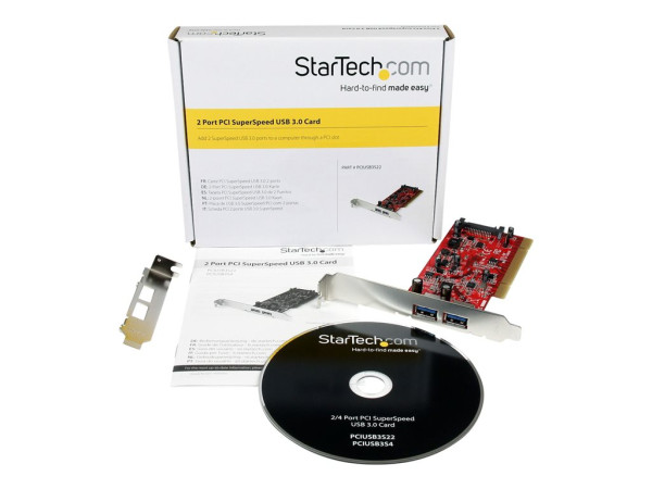 Schnittstellenkarte StarTech PCIUSB3S2 2xUSB3.0 PCI low prof