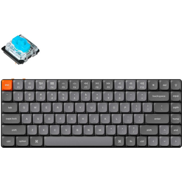 Keychron K3 Max (grau/orange, DE-Layout, Gateron Low