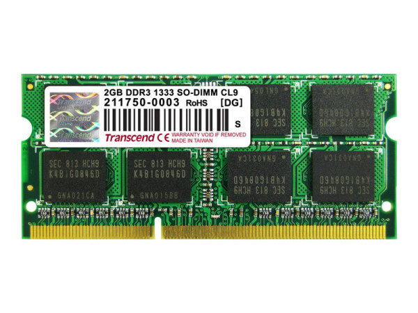 2048 MB Transcend SO-DIMM 2 GB DDR3-1333 (TS256MSK64V3U)