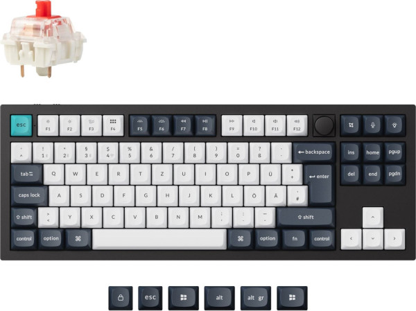 Keychron Q3 Max (schwarz/mehrfarbig, DE-Layout, Gateron