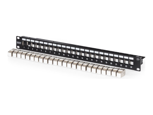 Digitus Modulares Patch Panel, 24-Port bestückt mit