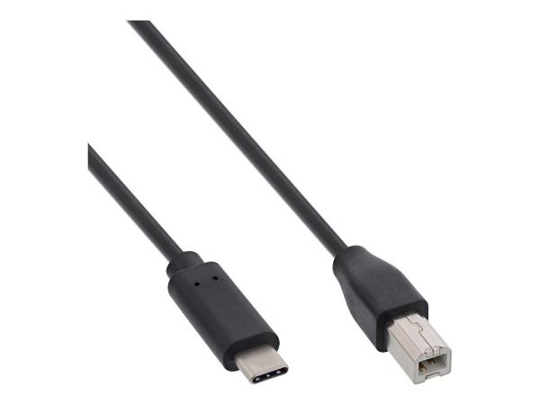InLine? USB 2.0 Kabel, Typ C Stecker an B Stecker, schwarz,