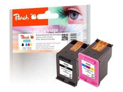 Peach PEACH Tinte BK +MP kompt No. 304 kompatibel zu HP 304