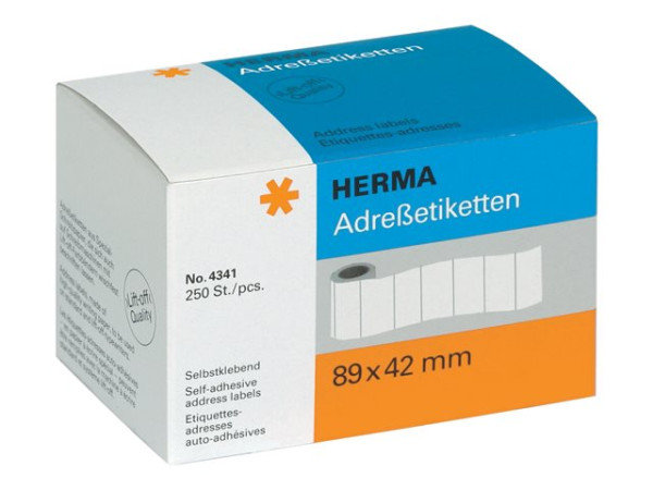 HERMA Adressetik. auf Rollen wei? 89x42 mm Papier 250 St.