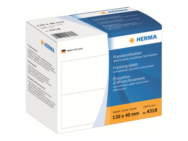 HERMA Frankieretiketten doppelt 130x40 mm 1000 St.