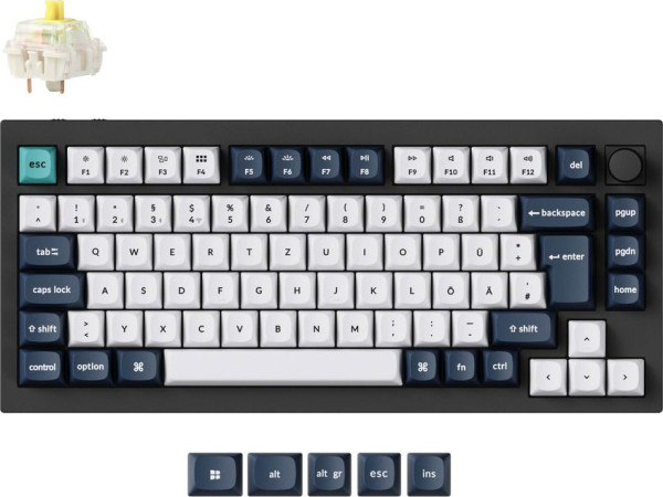 Keychron Q1 Max (schwarz/mehrfarbig, DE-Layout, Gateron