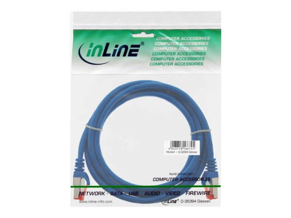 InLine? Patchkabel, S/FTP (PiMf), Cat.6, 250MHz, PVC, CCA,