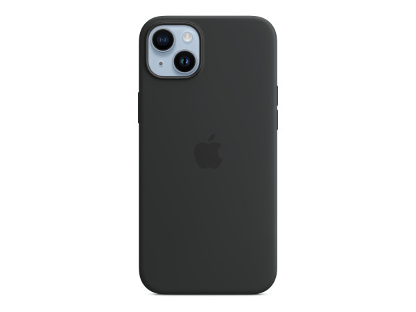 Apple Silikon Case mit MagSafe (schwarz, iPhone 14 Plus)