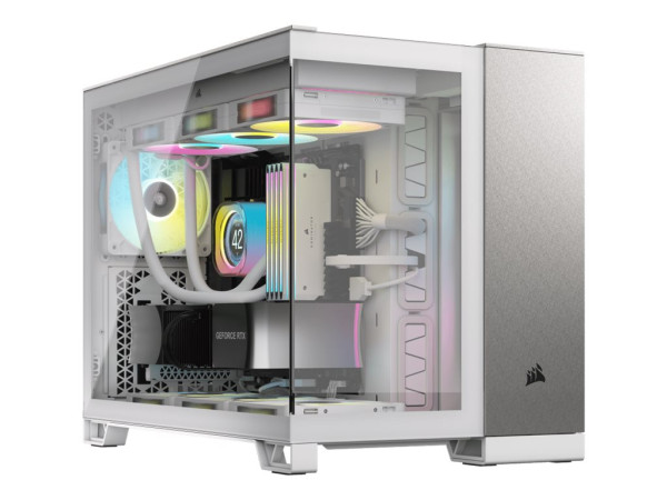 Corsair 2500X (weiß/aluminium, Tempered Glass x 2)