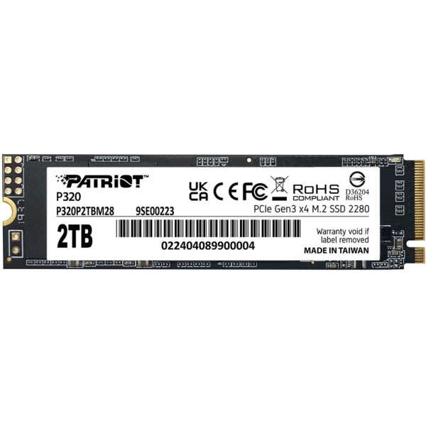 Patriot P320 2 TB (PCIe 3.0 x4, NVMe 1.3, M.2 2280)