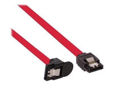 InLine® SATA 6Gb/s Kabel, mit Lasche, gewinkelt, 0,75m