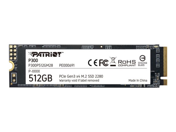 Patriot SSD 512GB 1100/1700 P300 M.2 PAT | PCIe