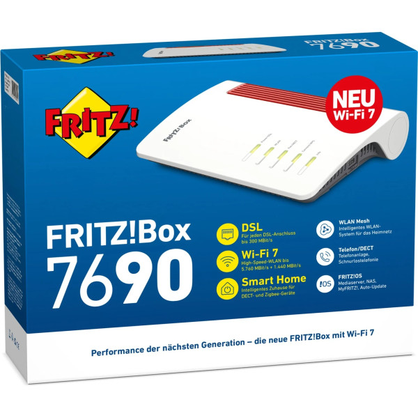 AVM FRITZ!Box 7690 (Wi-Fi 7) VDSL/ADSL Router 7200 Mbit/s