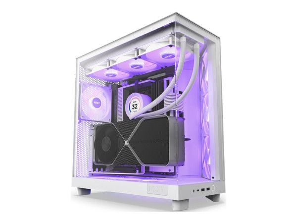 NZXT H6 Flow RGB (weiß, Tempered Glass)