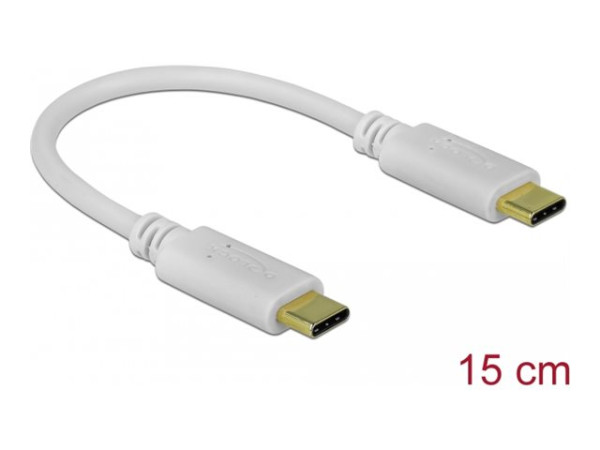 DeLOCK USB Ladekabel, USB-C Stecker > USB-C Stecker (weiß,