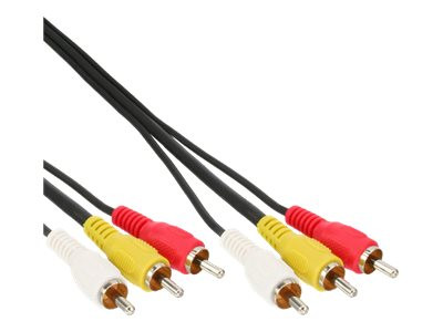 InLine® Cinch Kabel, Audio/Video 3x Cinch, Stecker /