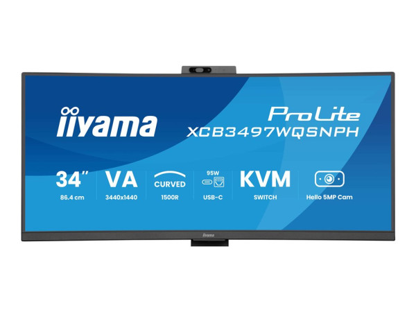 Iiyama ProLite XCB3497WQSNPH-B1 (86.4 cm (34 Zoll), schwarz