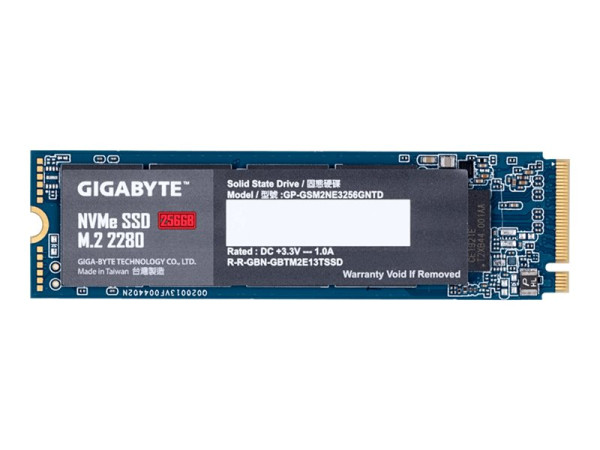 GigaByte SSD 256GB 1700/1100 NVMe M.2 GIG PCIe 3.0