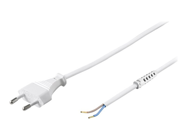 Goobay NK 105 K W-150 1.5m WEISS Netzkabel Eurostecker>