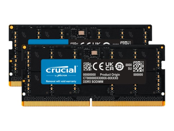 Crucial - DDR5 - Kit - 64 GB: 2 x 32 GB - SO DIMM 5200MHz