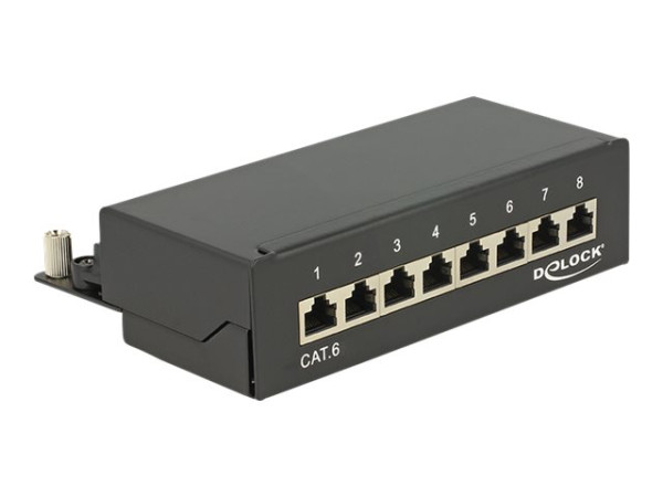 DeLOCK Patchpanel 8 Port Cat.6 bk | Netzwerk