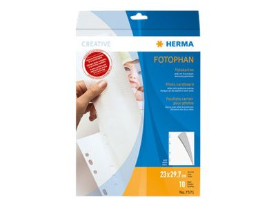 HERMA Fotokarton 230 x 297 mm wei? 10 Blatt