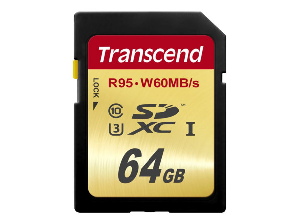 Transcend SD 64GB 60/95 UHSI3 Ultimate, Speicherkarte 64