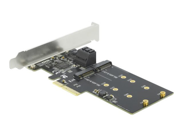 DeLOCK PCIe 3P SATA+M.2 KeyB x4 LP | 90499
