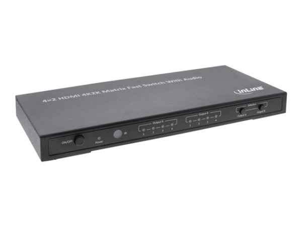 InLine HDMI Matrix Switch / Umschalter, 4K2K, 4 Eingänge