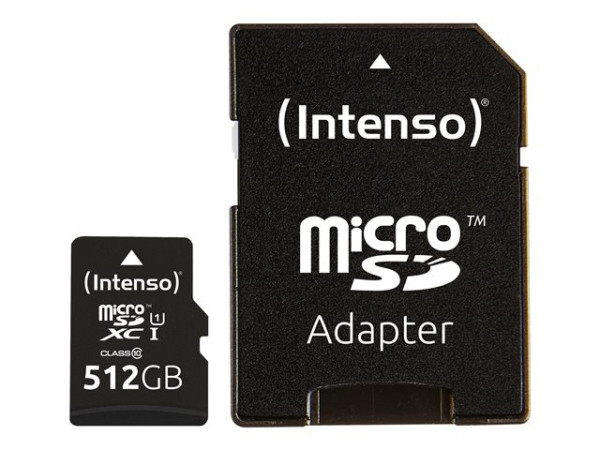 Intenso microSD 512GB UHS-I Prem CL10 schwarz,