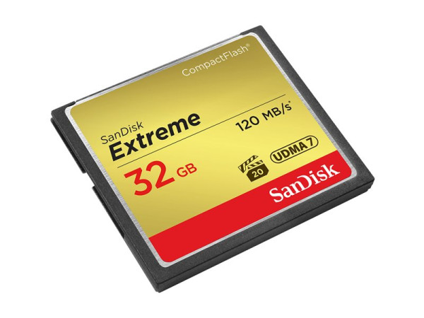 32 GB CompactFlash SANDISK EXTREME 120MB/s [85MB write] reta