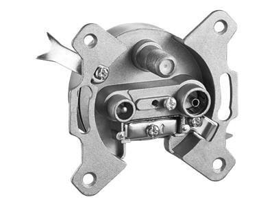 Goobay SAT AD 03-01 DC 3-Loch Antennen-Dose (SAT/TV/Radio) 1