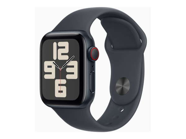 Apple Watch SE (schwarz, Aluminium, 40 mm, Sportarmband