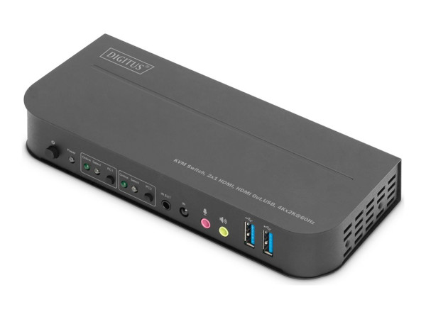 Digitus KVM Switch HDMI 2x1 (schwarz)