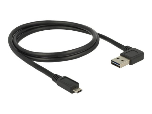 DeLOCK EASY-USB A 90ø>micro B bk 1m schwarz