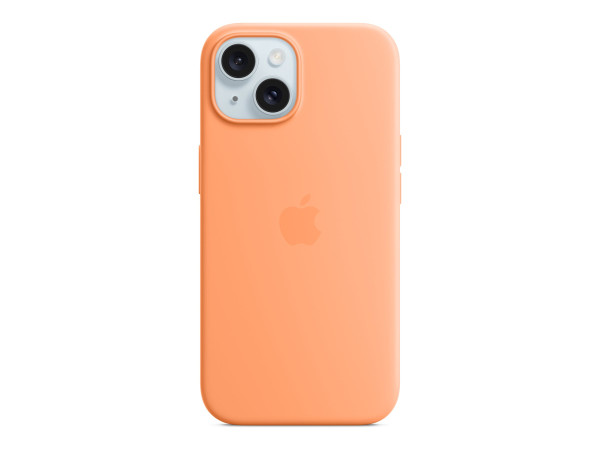 Apple Silikon Case mit MagSafe (hellorange, iPhone 15)